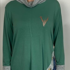 Green and grey tunic